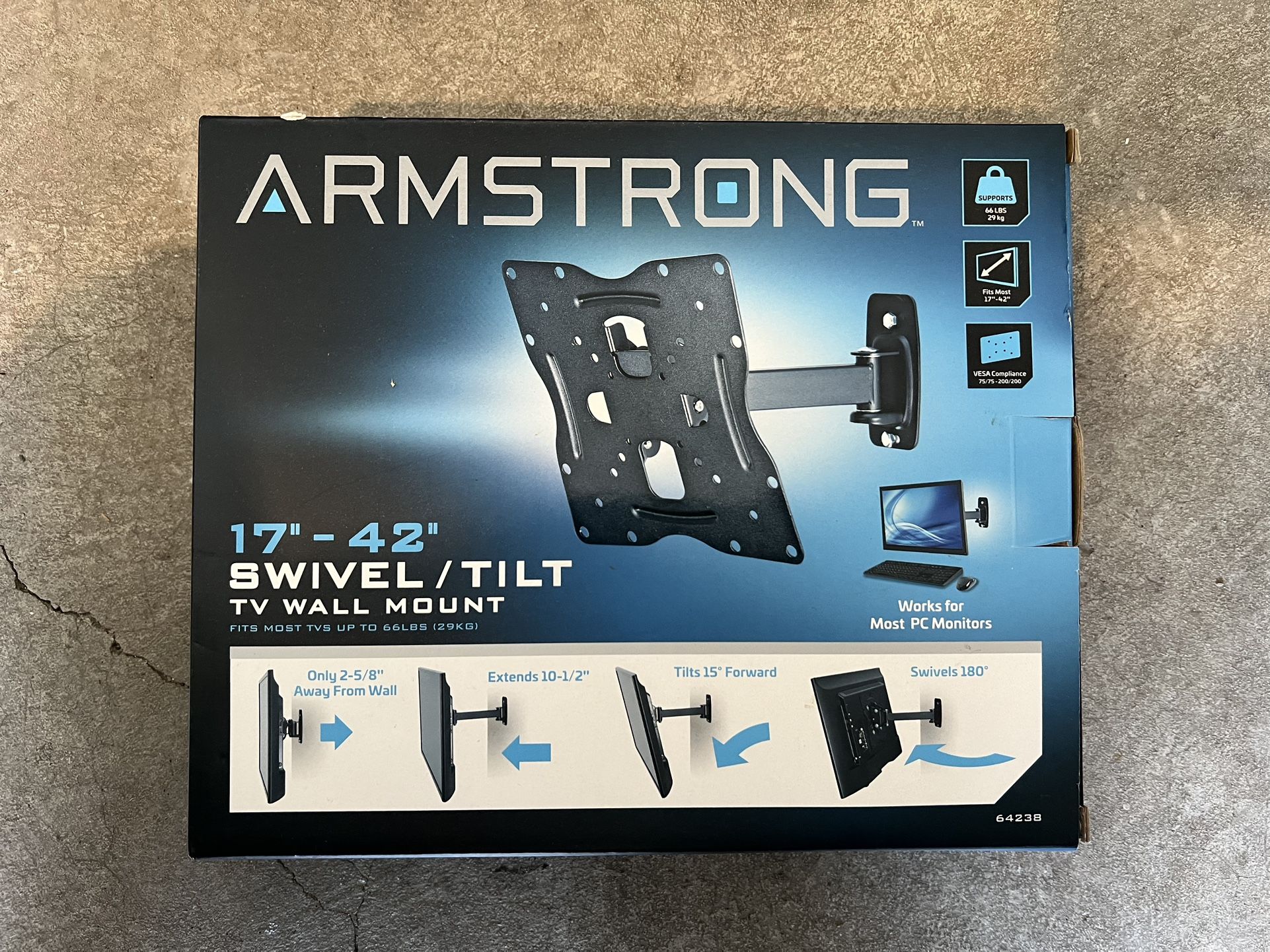 17”-42” Swivel/Tilt TV Wall Mount