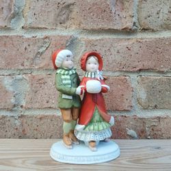 Vintage Holly Hobbie Porcelain "Christmas Is Love" Figurine 