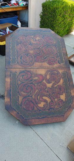 Real wood dining table with broken leg
