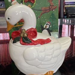 Ceramic Duck Cookie Jar