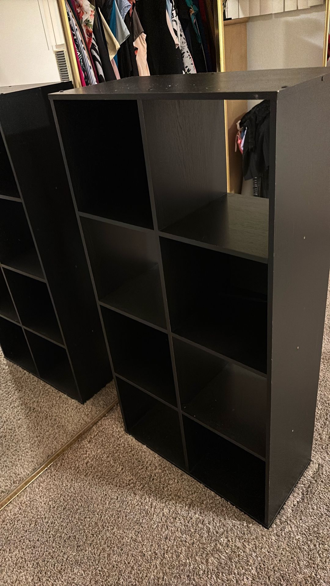 Black Cubed Compartment Shelve
