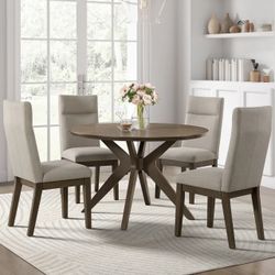 New In-Box Bayside Furnishing - Sophie 48” Round Dining Table & 4 Chairs