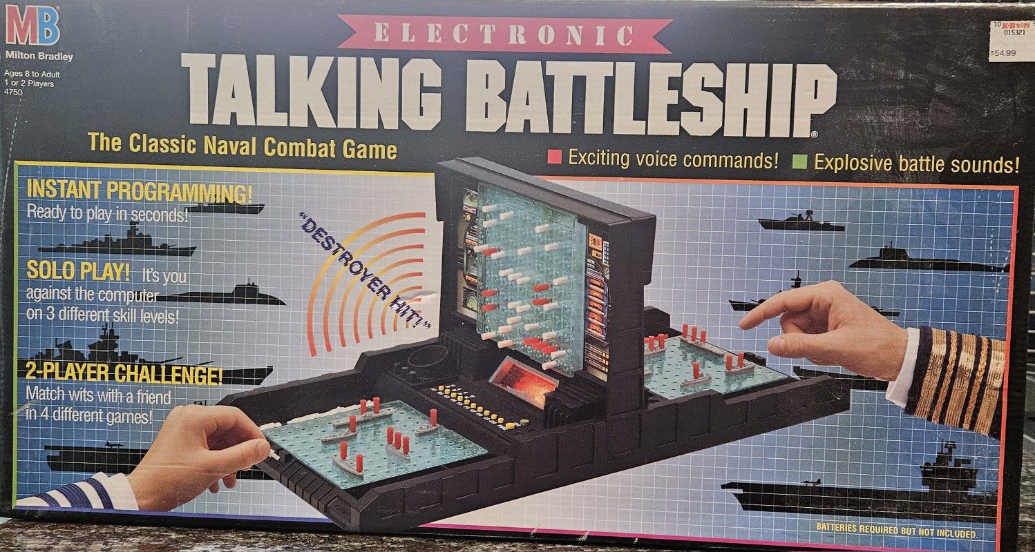 Vintage 1989 Brand New Electronic Talking Battleship Game Milton Bradley MB 4750