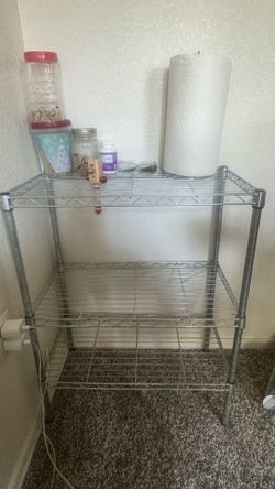3-Tier Chrome Wire steel Shelving Unit