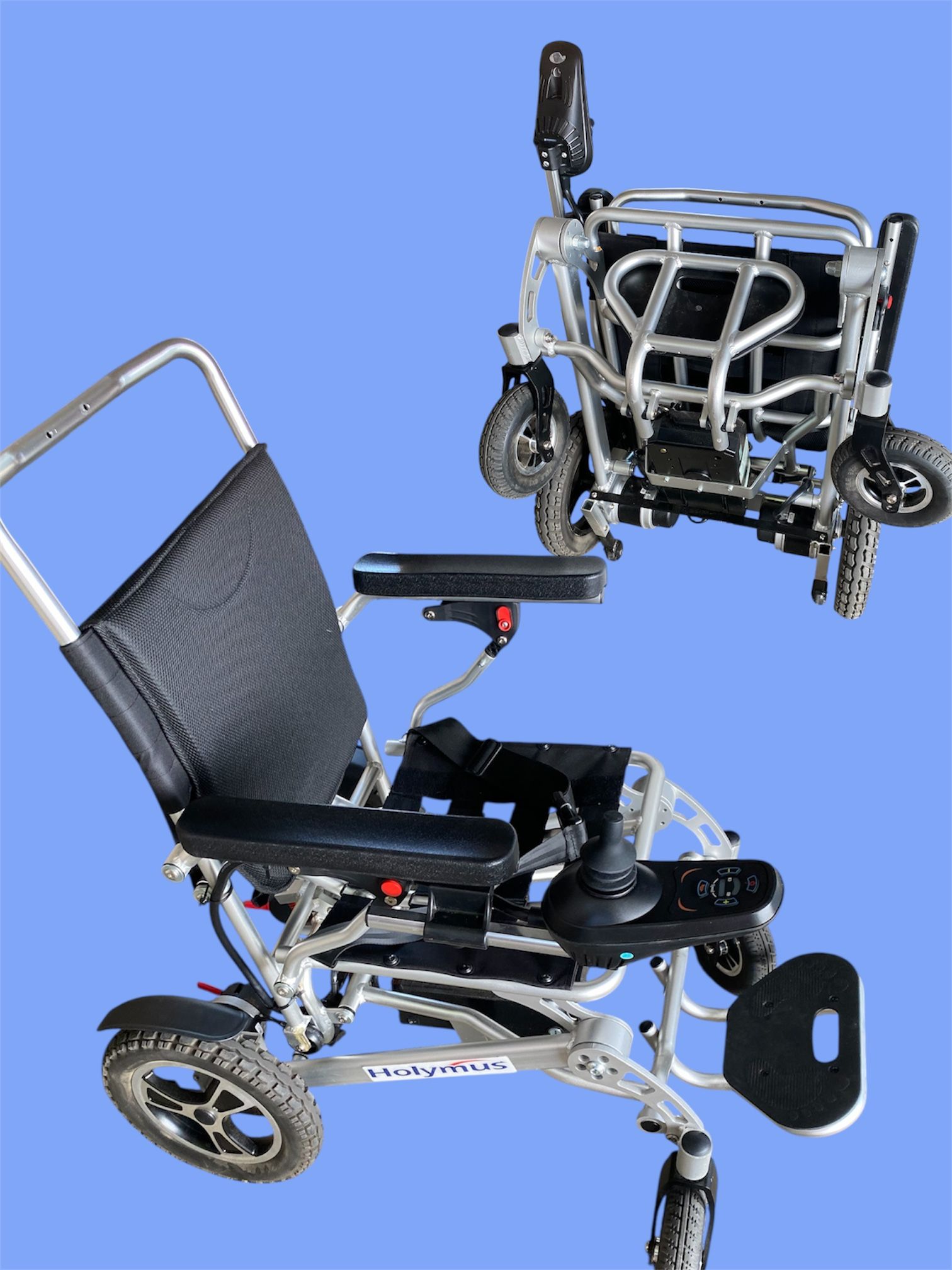 Holymus Lightweight Foldable Electric Wheelchair 