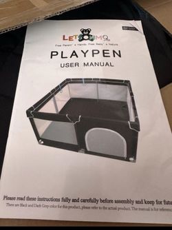 Baby Playpen With Mat, Letfonmo Baby Play Yard, Baby Play Pen 50"X50"X27" With 0.4" Washable Playmat, Playpen For Babies And Toddlers, Safety Baby Act