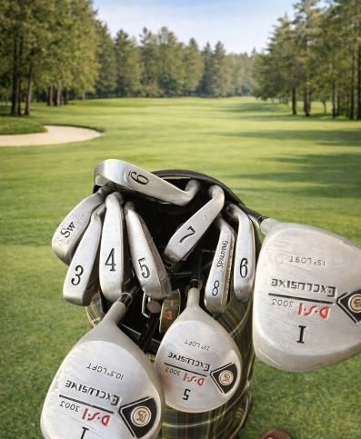 Golf Clubs Set with Bag & Cart – Good Condition