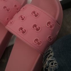 gucci slides pink size 49
