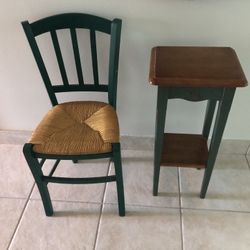 Vintage Chair And Stand