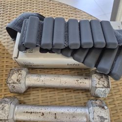 Brand New In Box Leg Weights & 2= 5lb Hand Weights