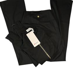 lululemon Black cropped jacket & flare leggings set