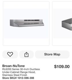Broan-NuTone RL6200 30-Inch Ductless Range Hood