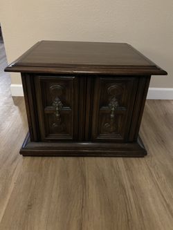 Vintage Square Storage End Table