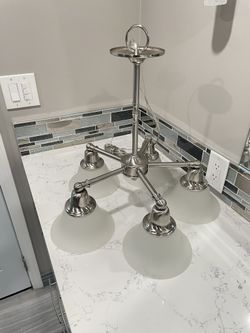 5-Light Brushed Nickel Chandelier