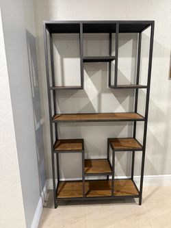 Metal and Wood Bookshelf/Shelving