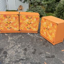Drexel Furniture Three Piece Whimsy Floral Set