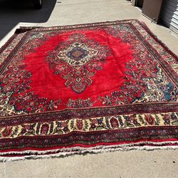 Beautiful Vintage Oriental Persian Rug Large 10 by 13’
