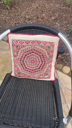 Needlepoint Pillow, 14 Inch Square
