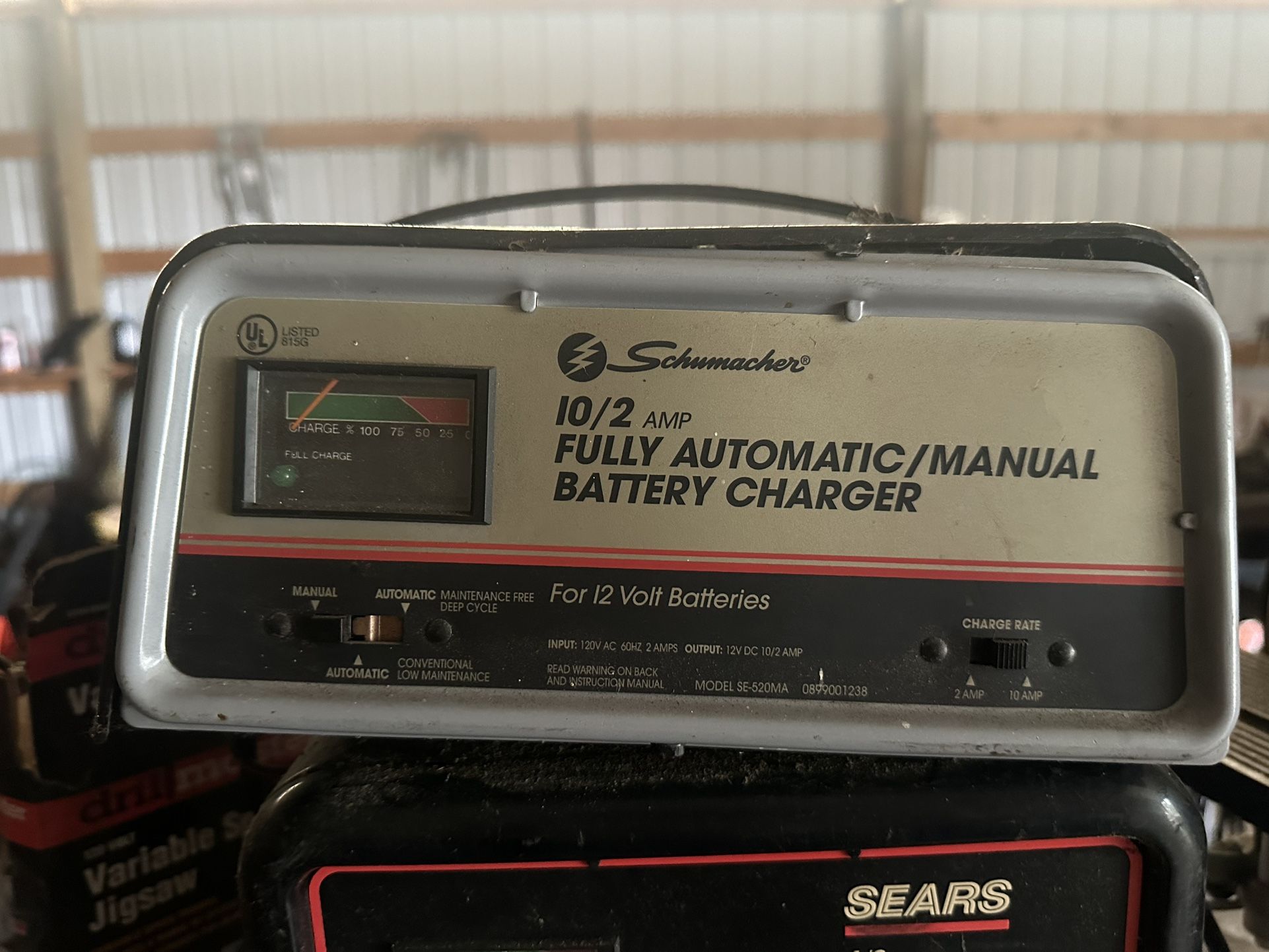 Schumacher 10/2 Amp Fully Automatic/Manual Battery Charger