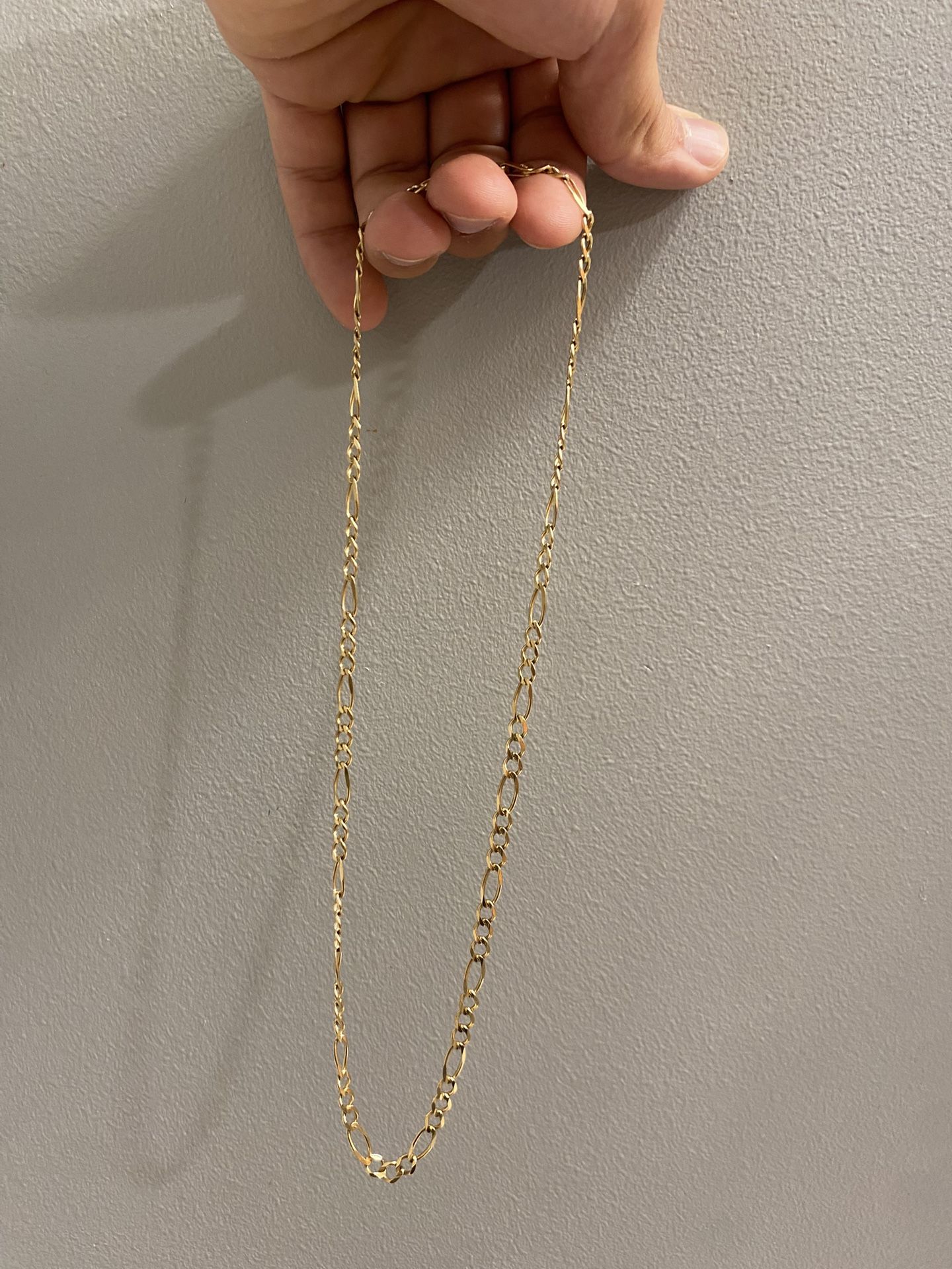 Solid Gold Figaro Chain