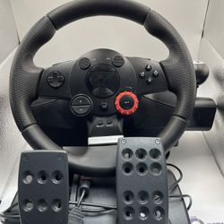 Logitech GT E-X5C19 - Racing Wheel And Pedals - For PS2/PS3 - For Sale Or Trade