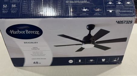 NEW - Harbor Breeze 48” Bradbury Indoor Ceiling Fan 