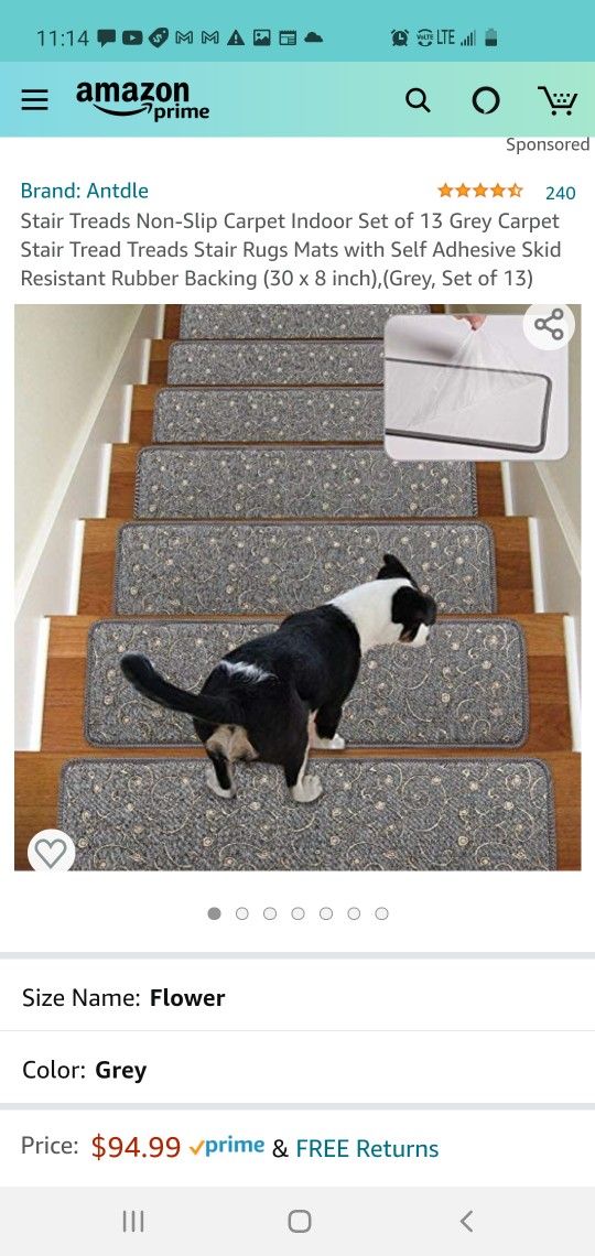 $50 ABTDLE STAIR TREADS SET OF 13