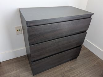 Dark Brown 3-drawer Dresser
