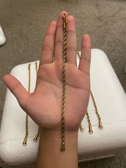 9 14k GOLD ROPE BRACELETS🔥(GOLD FILLED/ORO LAMINADO)💯📲