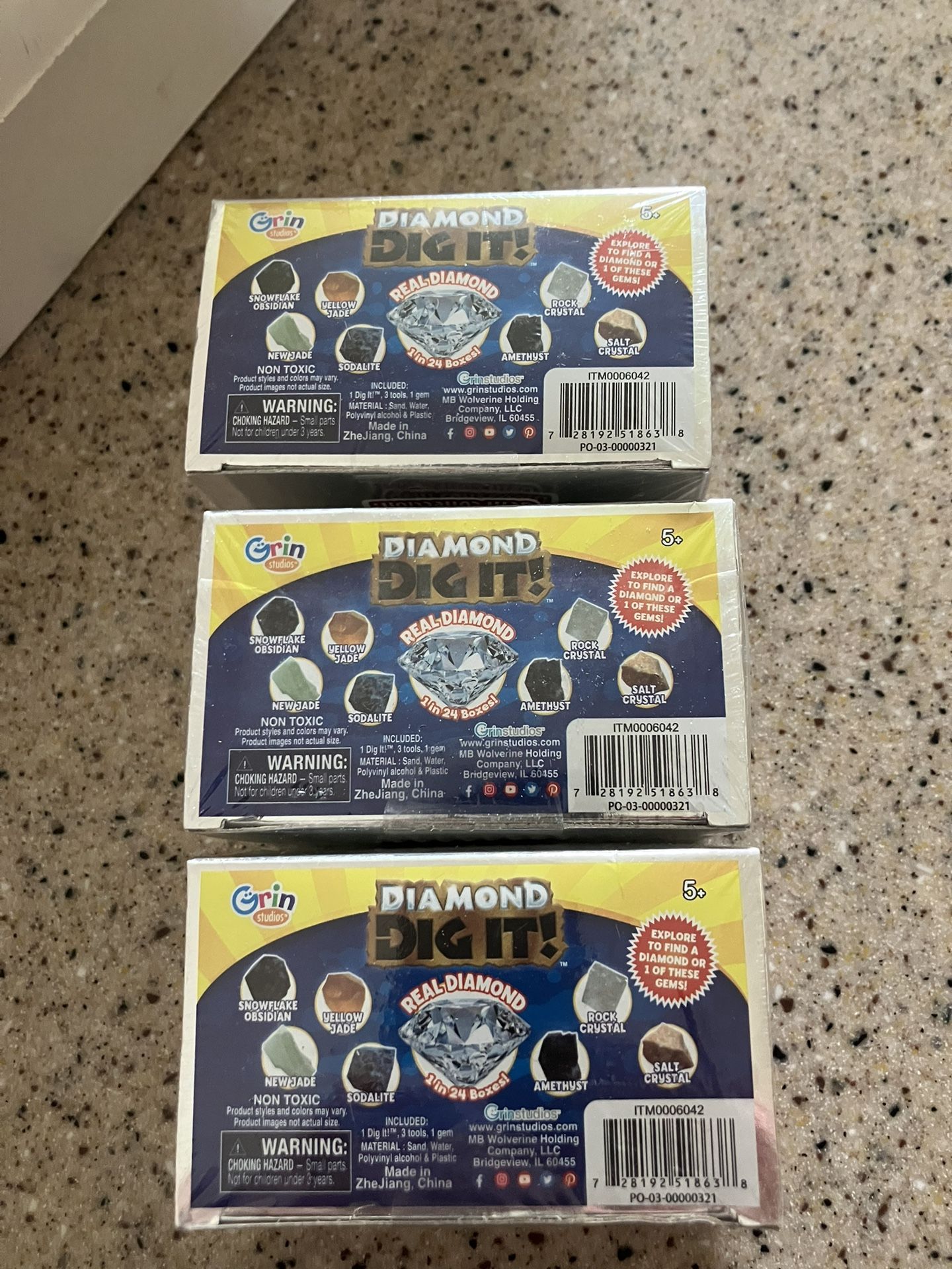 Three Diamond Dig It Boxes Never Opened Still Wrapped