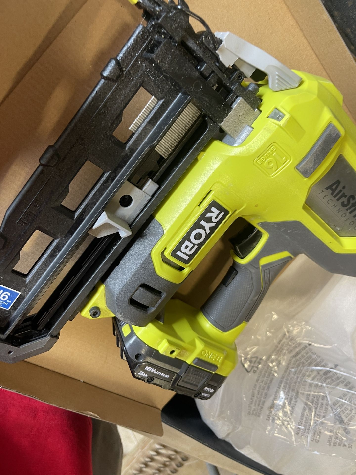 18v Ryobi 16gauge Finish Nailer