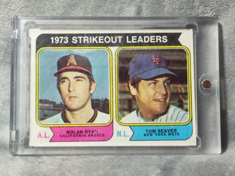 1974 Topps 1973 Strikeout Leaders Nolan Ryan Tom Seaver