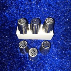 set of Russian piping tips, used for cake and cupcake decorating. 