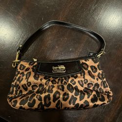 COACH® Satin Shoulder Bag Leopard/Cheetah
