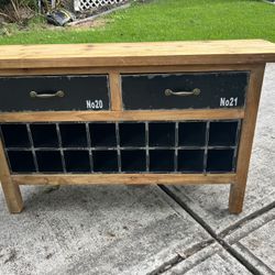Rustic Wine Rack Table