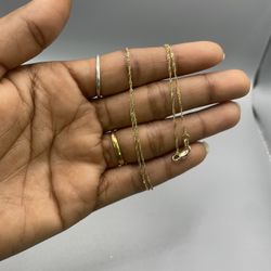 It’s a 10 KT REAL GOLD BABY ROPE CHAIN 