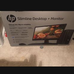 Hp Slimeline Desktop + Monitor