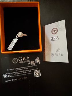 GRA Moissanite Halo Ring with Certificate