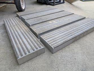 Aluminum Stairs Steps Slip-Resistant Set of 6 - Commercial Grade