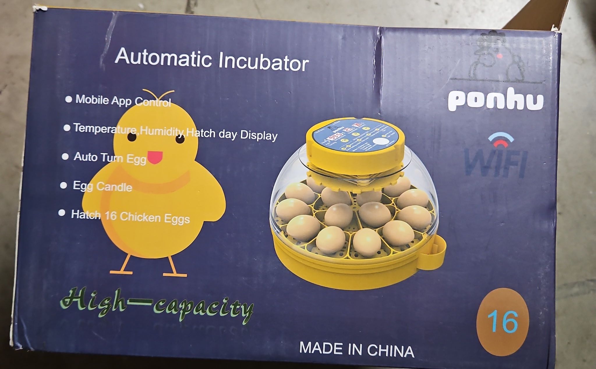 Ponhu 16 Egg Incubator Automatic Turning