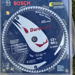 Bosch Daredevil 12” - 80 Teeth Saw Blade. 1” Arbor