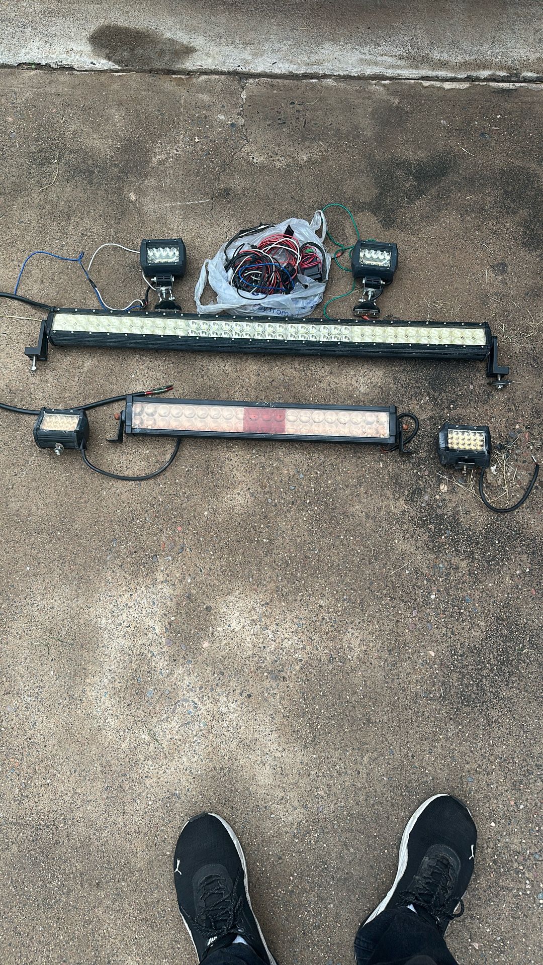 LED Pod Lights 6 Piece W/ Wires, Switch And Relay!