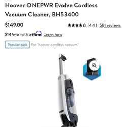 Hoover ONEPWR vaccuum 