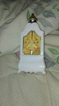 Antique vintage Avon milk glass armor