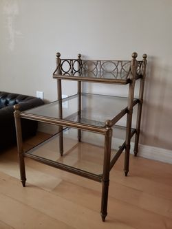 Side metal table