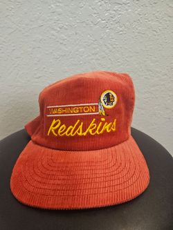 Vtg Rare 90's Washington Redskins Corduroy Snapback Hat
