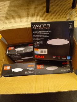 Case of 6, Wafer led Down light fa 6", 5 color temperature