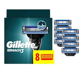 New Gillette Mach3 Razor Refills for Men, 8 Razor Blade Refills located in yucaipa