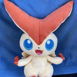 RARE 2011 Takara Tomy Talking Pokemon VICTINI Plush Toy ~ Voice Box Works!