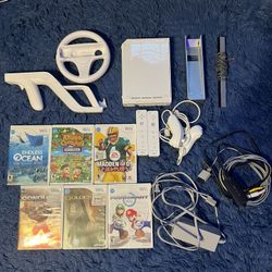 Wii With Games And Attachments 